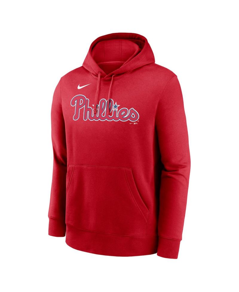Men's Bryce Harper Red Philadelphia Phillies Player Name & Number Club Pullover Hoodie
