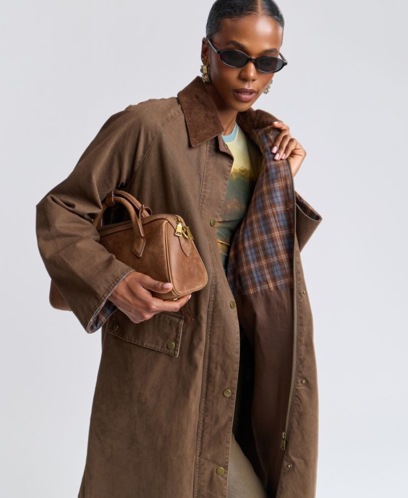 Women's Waxed Cotton Corduroy Utility Coat