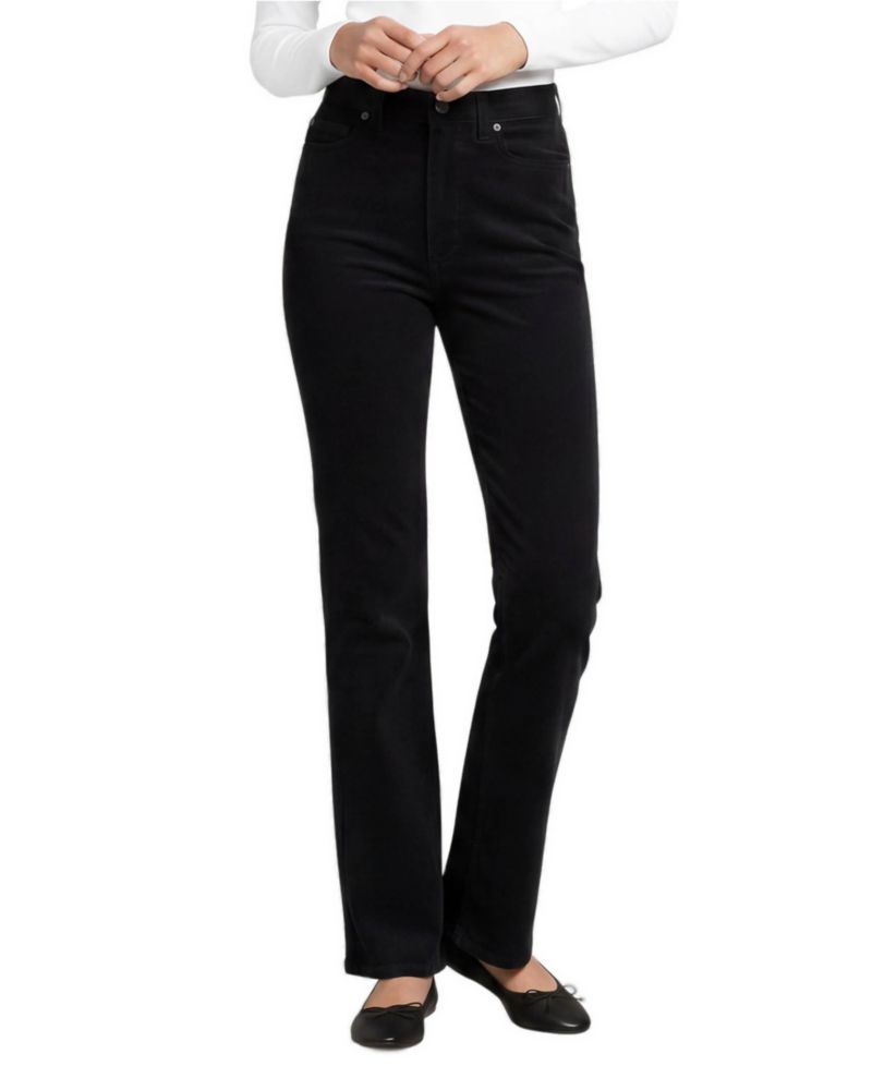 Women's Fine Wale Corduroy High Rise Straight Leg Pants