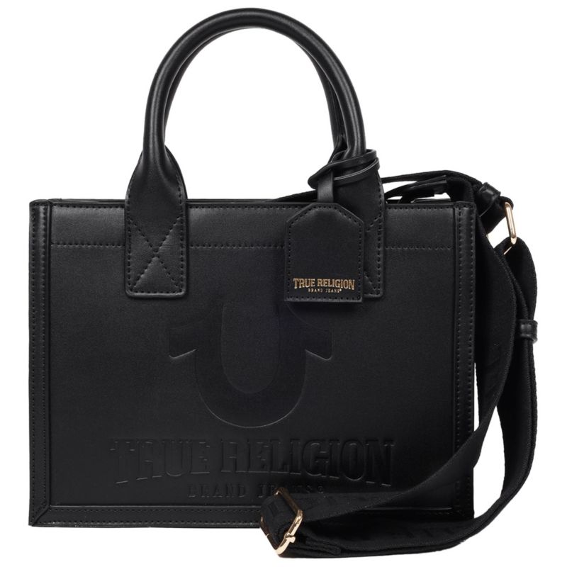 Debossed Logo Modern Tote with Removable Shoulder Strap
