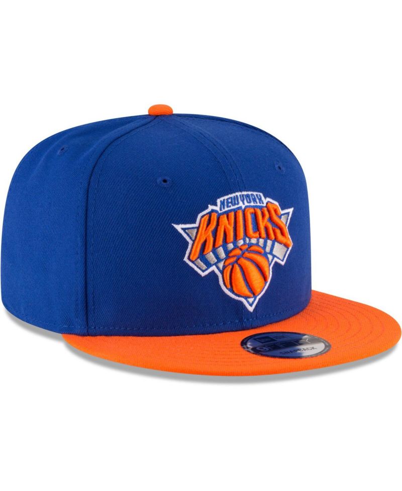 Мужская сине-оранжевая двухцветная кепка New York Knicks с регулируемой длиной 9 футов