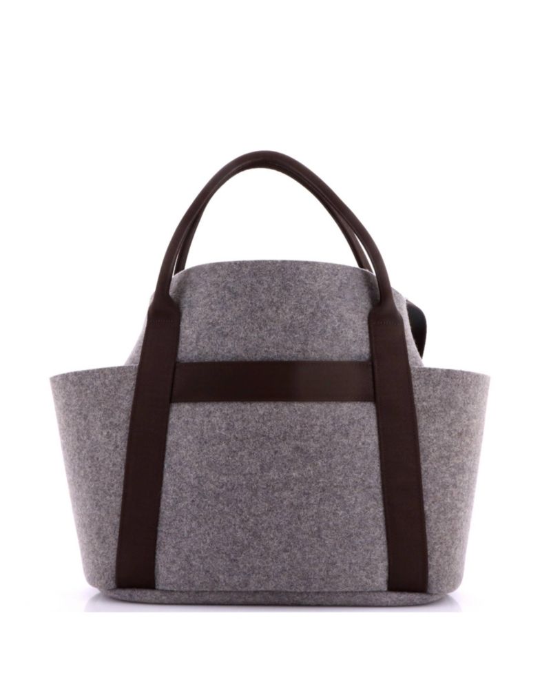 Pre-Owned Hermes Sac De Pansage Groom Handbag Felt