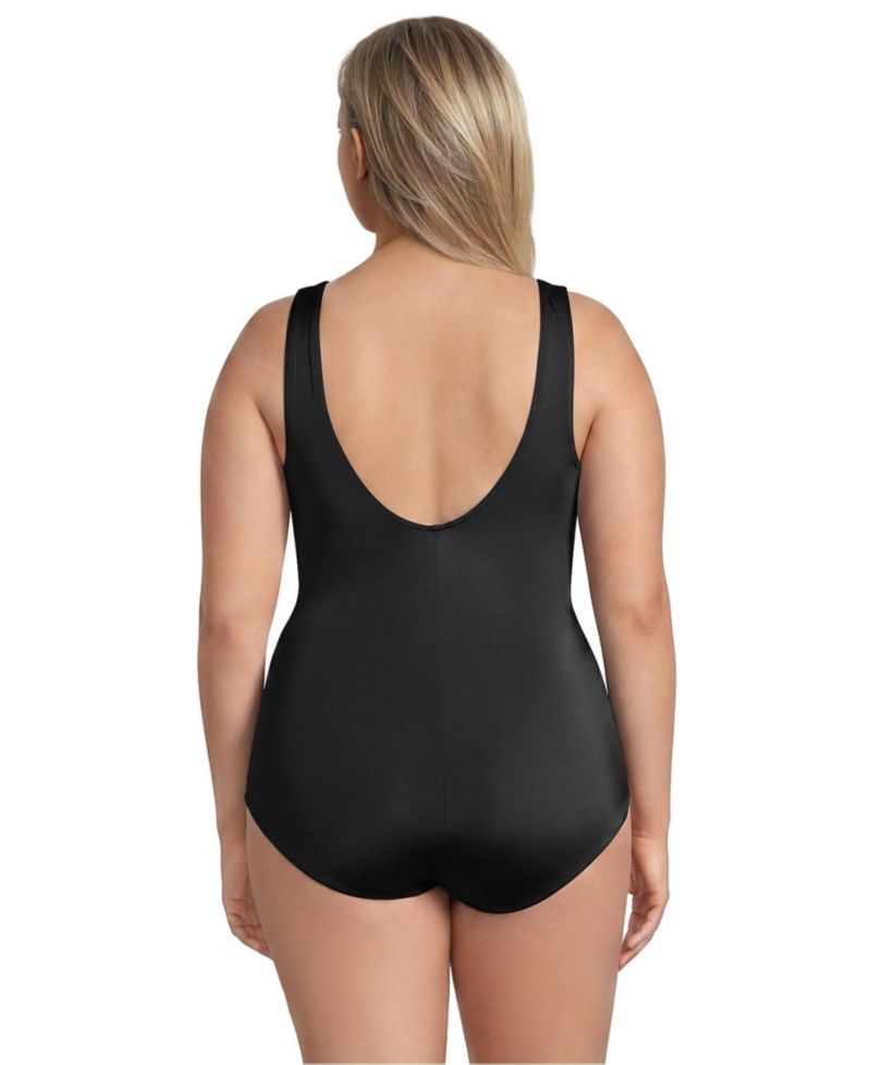 Women's DD-Cup Chlorine Resistant Soft Cup Tugless Sporty One Piece Swimsuit