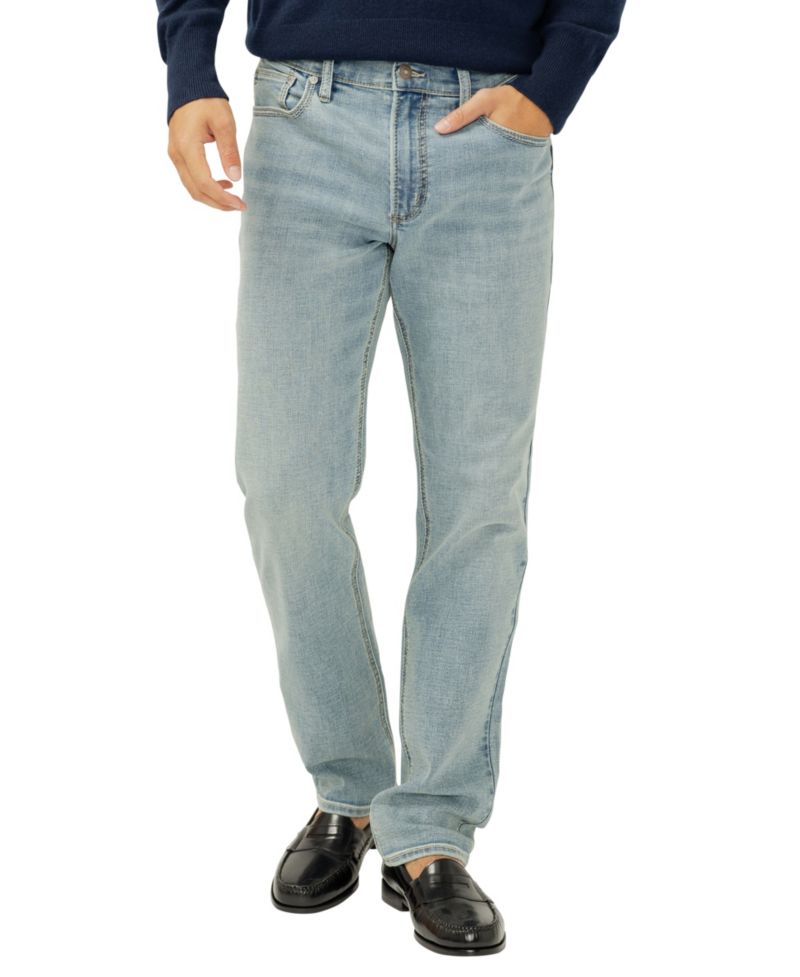 Men's Eddie Slim-Fit Straight-Leg Luxe Heritage Jeans