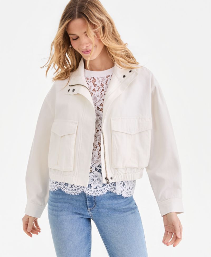 Women's Denim Bomber Jacket