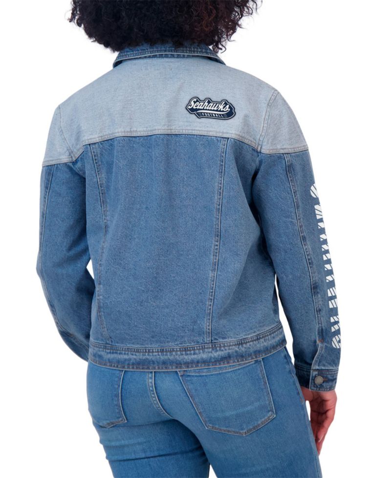 Women's Seattle Seahawks Full-Button Denim Jacket