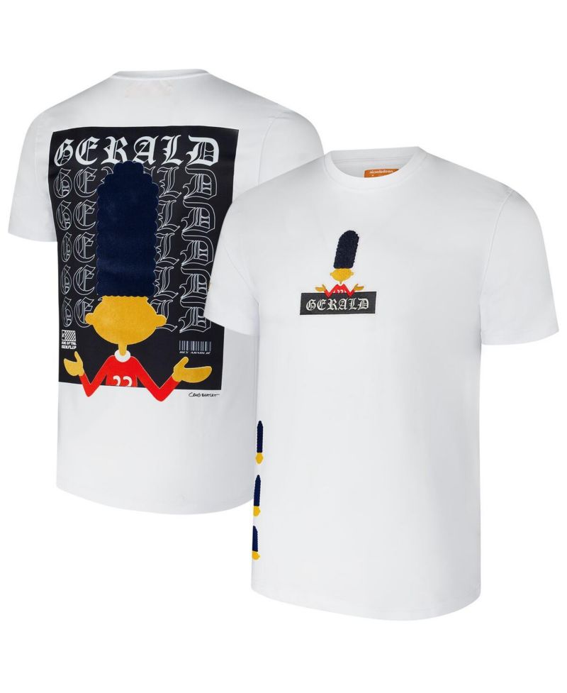 Men's White Hey Arnold Gerald Olde English T-Shirt