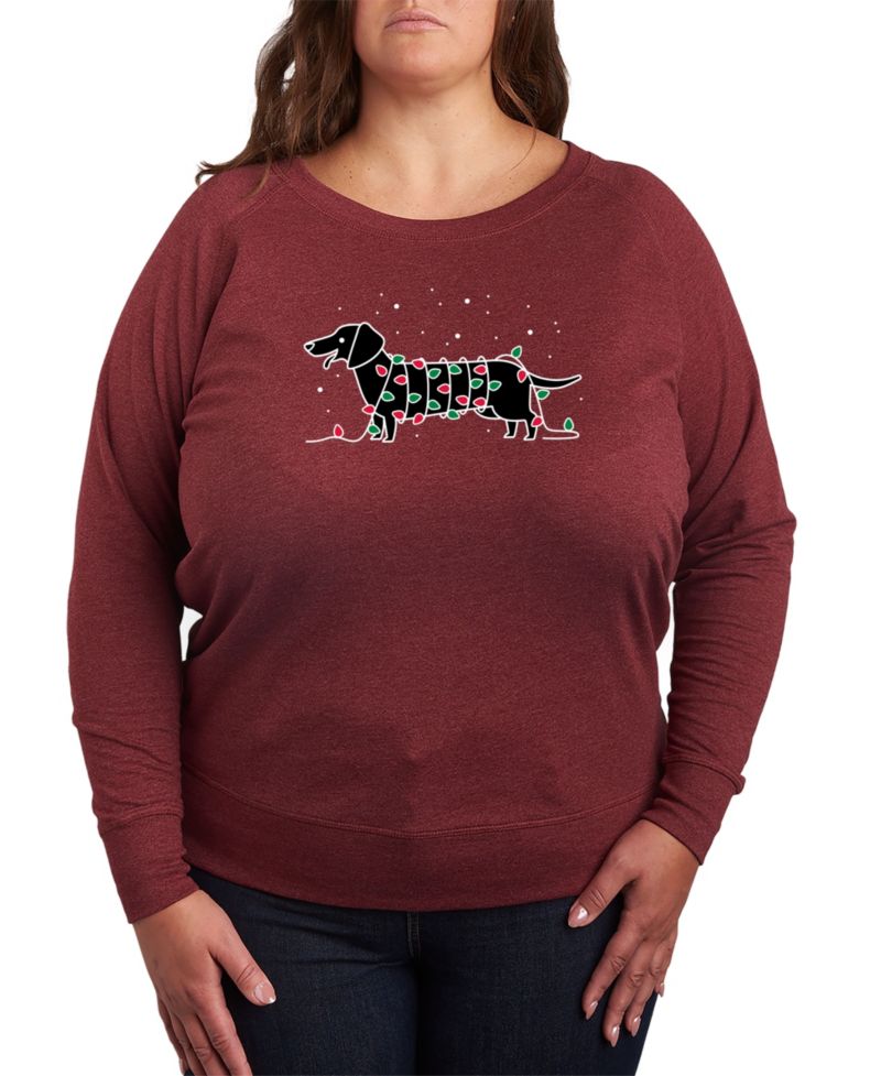 Dachshund Lights Plus Size Graphic Pullover