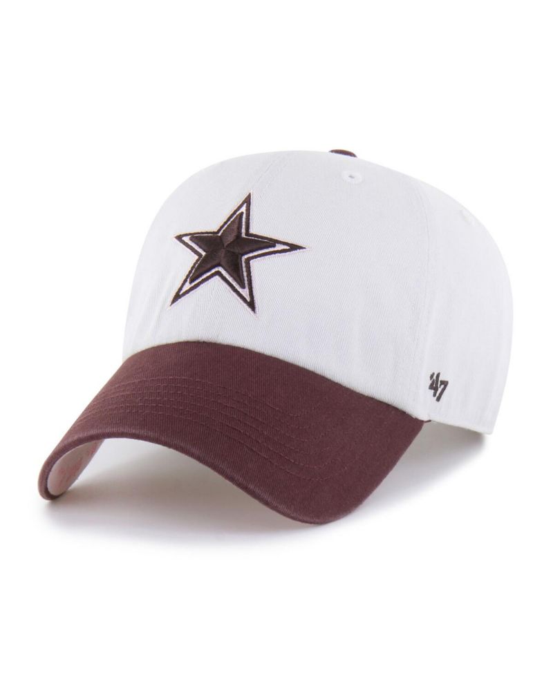 Men's and Women's Stone/Burgundy Dallas Cowboys Love Letter Clean Up Adjustable Hat