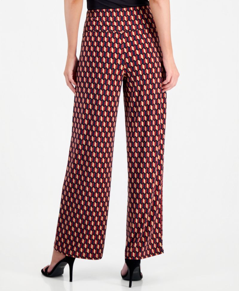 Women's Printed High Rise Pull-On Pants, Regular & Petite