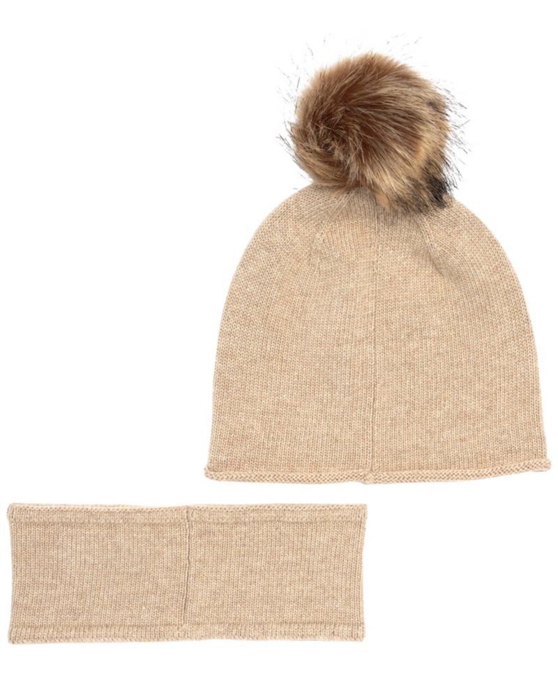 Texture Logo Headband and Beanie Set