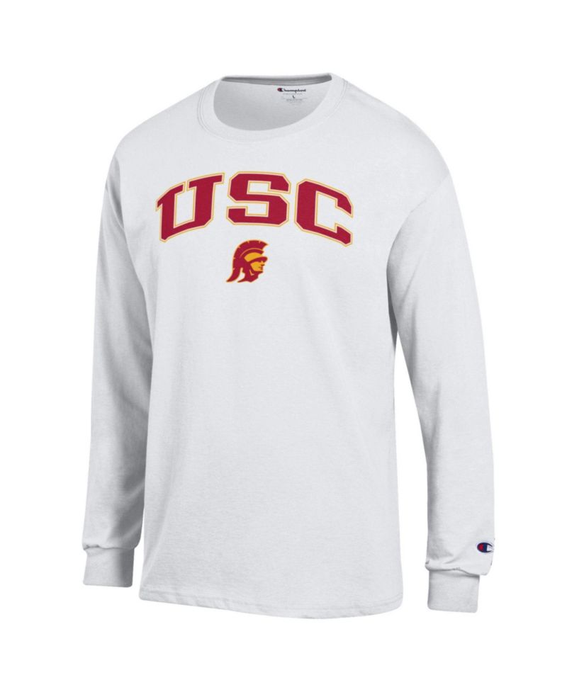 Men's USC Trojans Arch Over Logo Long Sleeve Screen Print T-Shirt