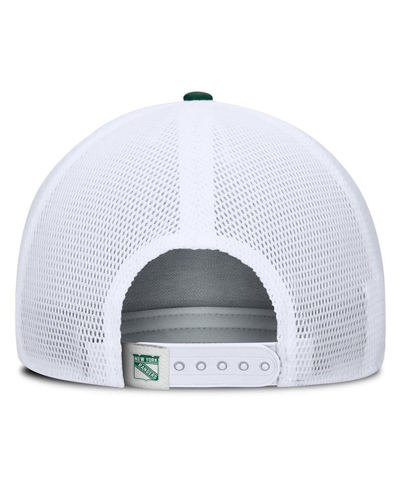 Men's Green/White New York Rangers Bermuda A-Frame Adjustable Hat