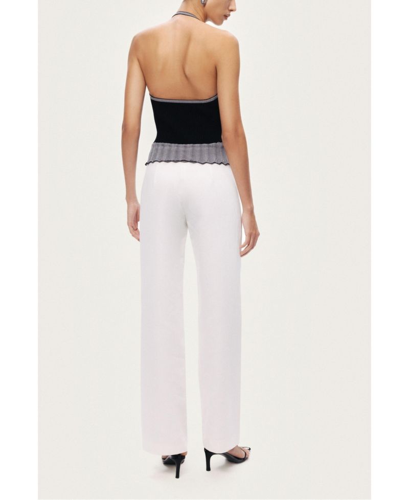 Women's Halter Ribbed Knit Top