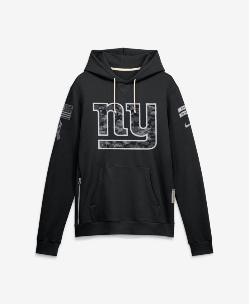 Men's Black New York Giants 2026 Salute to Service Sideline Pullover Hoodie