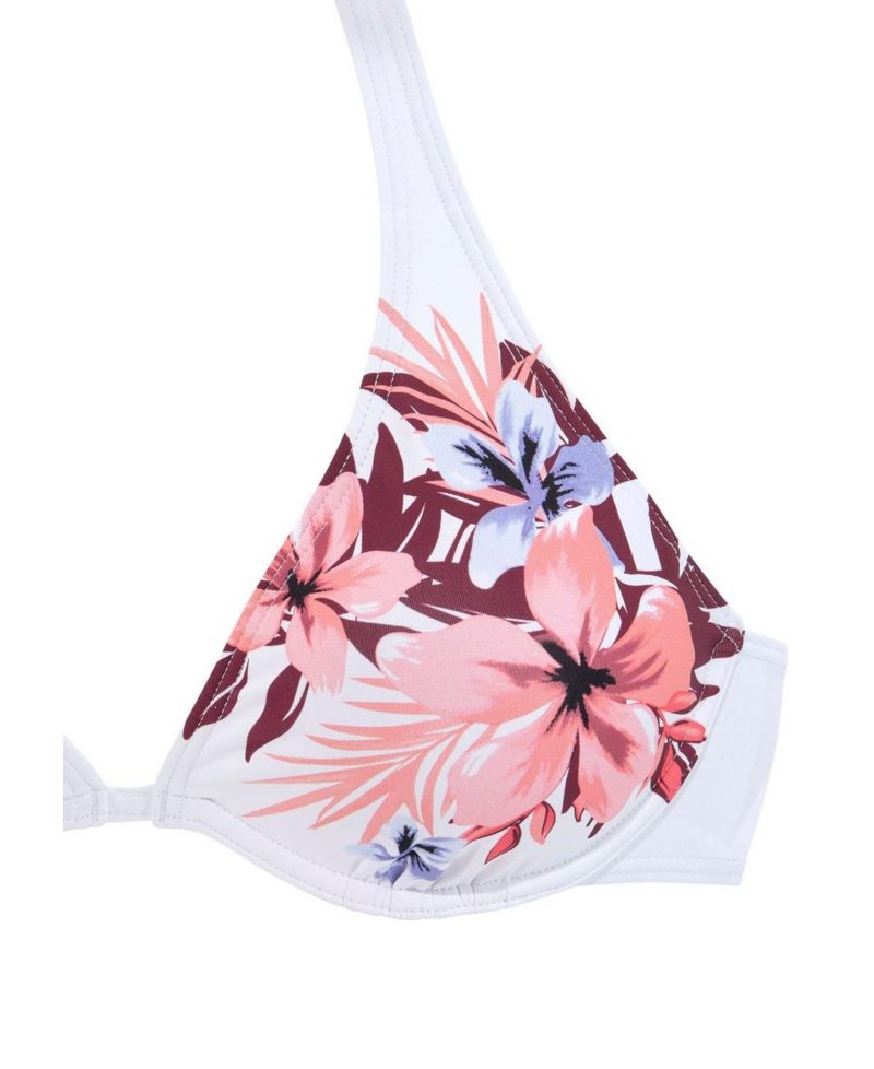 Women's Floral Print Lace Underwire Bikini Top