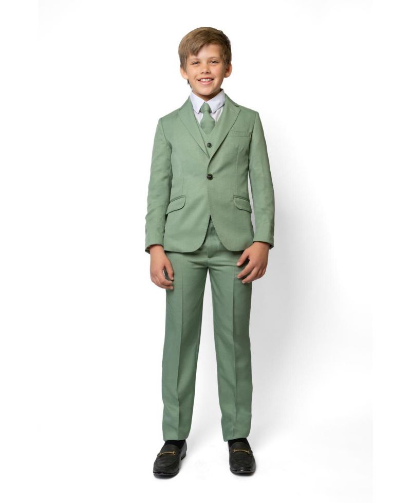 Big Boys Osiris Slim Fit 5-Piece Shirt, Tie, Jacket, Vest and Pants Suit Set