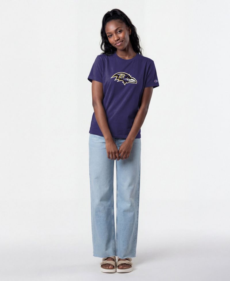 Women's Purple Baltimore Ravens Logo T-Shirt