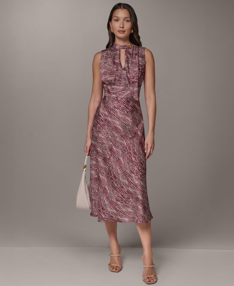 Women's Sleeveless Printed Midi Dress