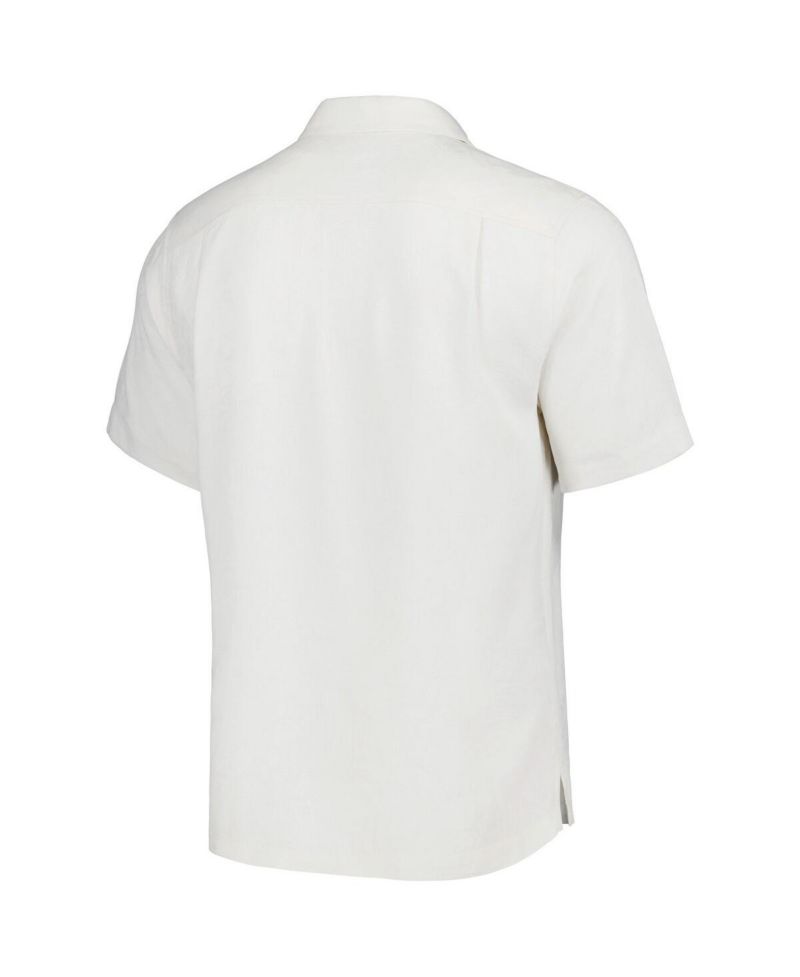 Men's White Chicago Cubs Sport Tropic Isles Camp Button-Up Shirt