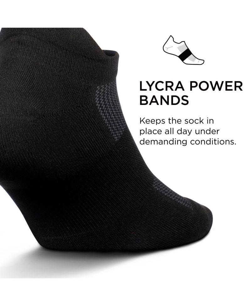 Men's High-Performance Cushion No Show Tab Solid- For Men & Women, Athletic Ankle Socks, Moisture Wicking - 3Pack
