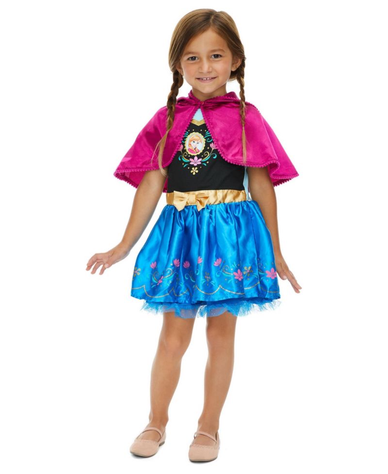 Big Girls Princess Anna Cosplay Hooded Dress