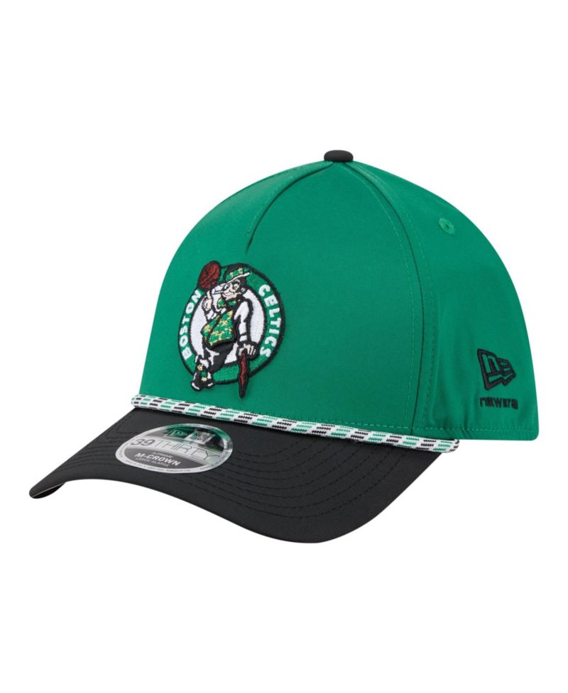 Men's Kelly Green/Black Boston Celtics Rope Two-Tone M-Crown A-Frame 39THIRTY Flex Hat