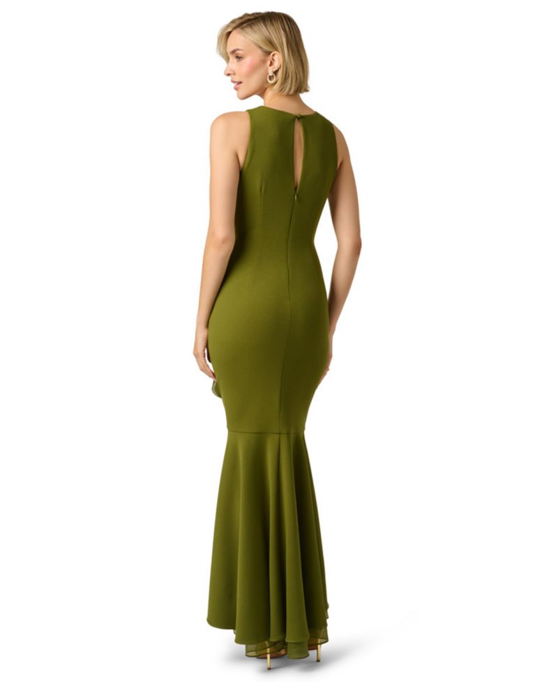 Women's Organza Crepe High-Low Gown