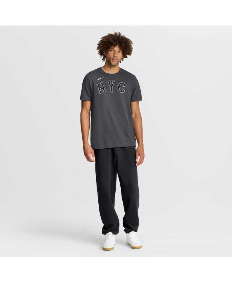 Men's Anthracite New York Mets City Connect Large Logo T-Shirt