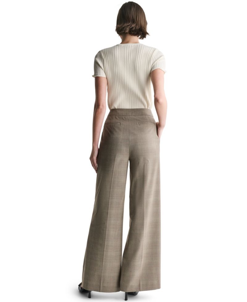 Women's Pleated High-Waisted Wide-Leg Pants