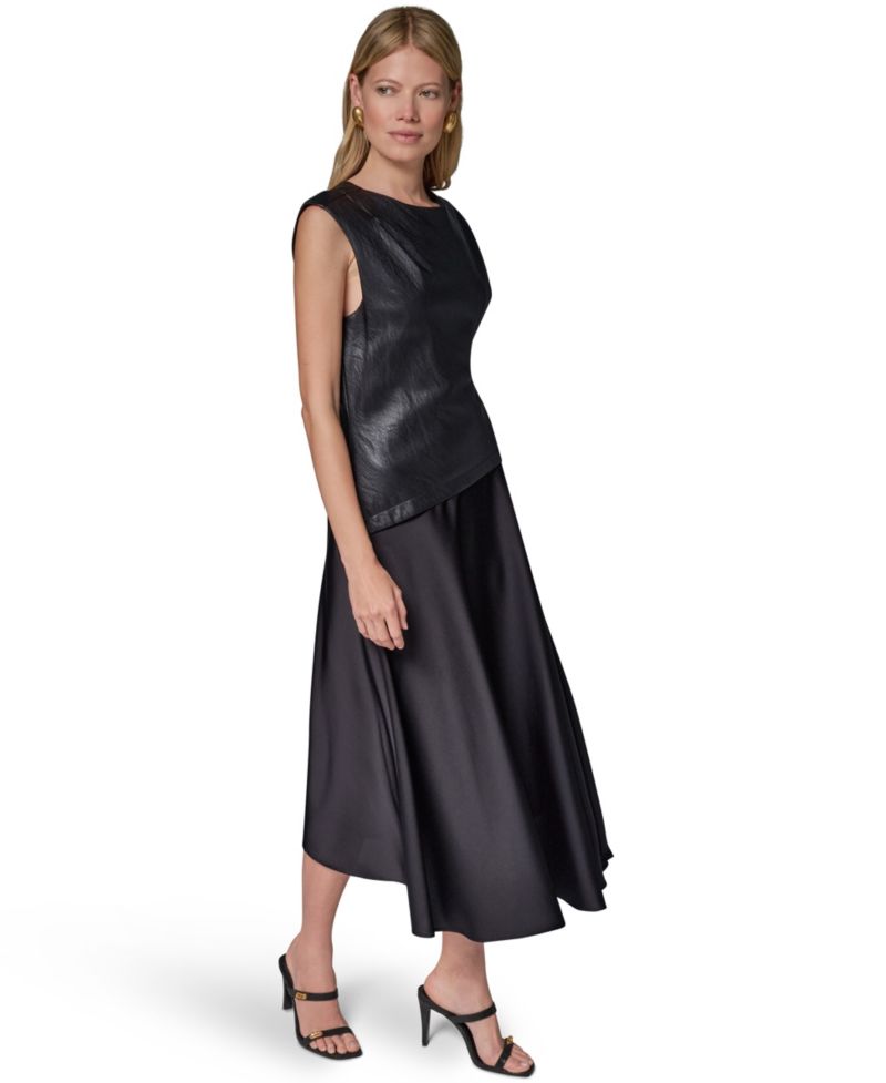 Women's Sleeveless Boat Neck Dress