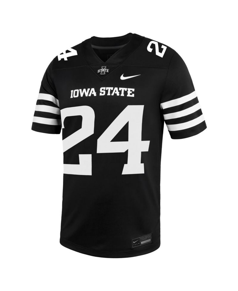 Men's 24 Black Iowa State Cyclones Alternate Game Jersey