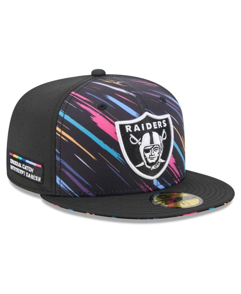 Men's Black Las Vegas Raiders 2026 NFL Cruical Catch 59FIFTY Fitted Hat