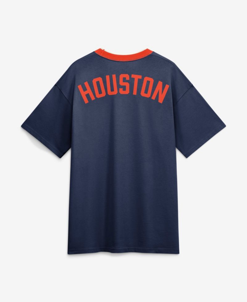 Men's Navy Houston Astros Cooperstown Collection Ringer T-Shirt