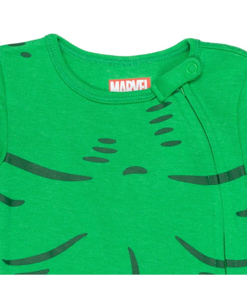Avengers Baby Boys 3 Pack Zip Up Sleep N' Play Coveralls