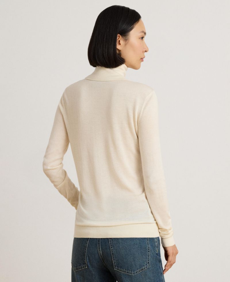 Women's Modal-Silk Blend Slim-Fit Turtleneck Sweater