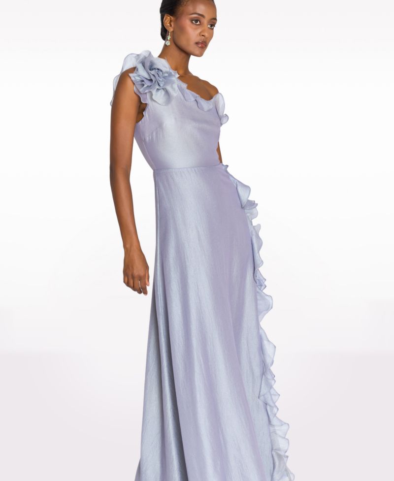 Women's One-Shoulder Side Slit Gown