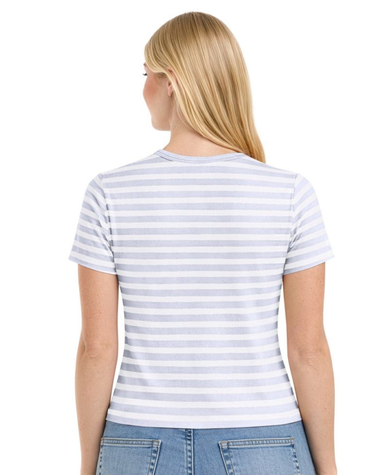 Women's Pastel Blue Dallas Cowboys Pastels Striped T-Shirt