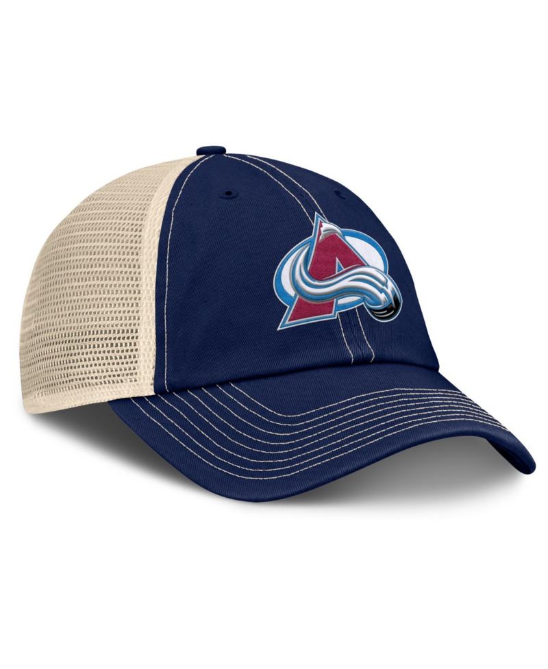 Men's Navy/Natural Colorado Avalanche Rival Trucker Adjustable Hat
