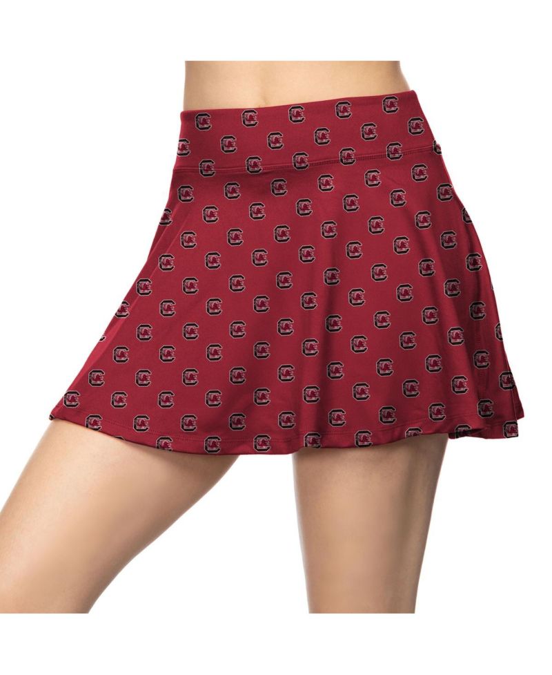 Women's Garnet South Carolina Gamecocks All-Over Print Flowy Skort