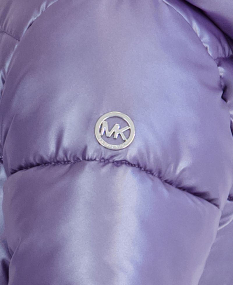 Toddler Girls' 2T-5T Pearlized Peplum Long-Sleeve Puffer Jacket