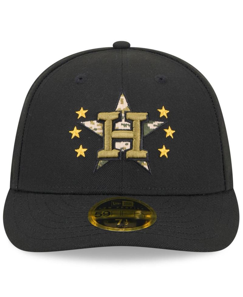 Men's Black Houston Astros 2024 Armed Forces Day Low Profile 59FIFTY Fitted Hat