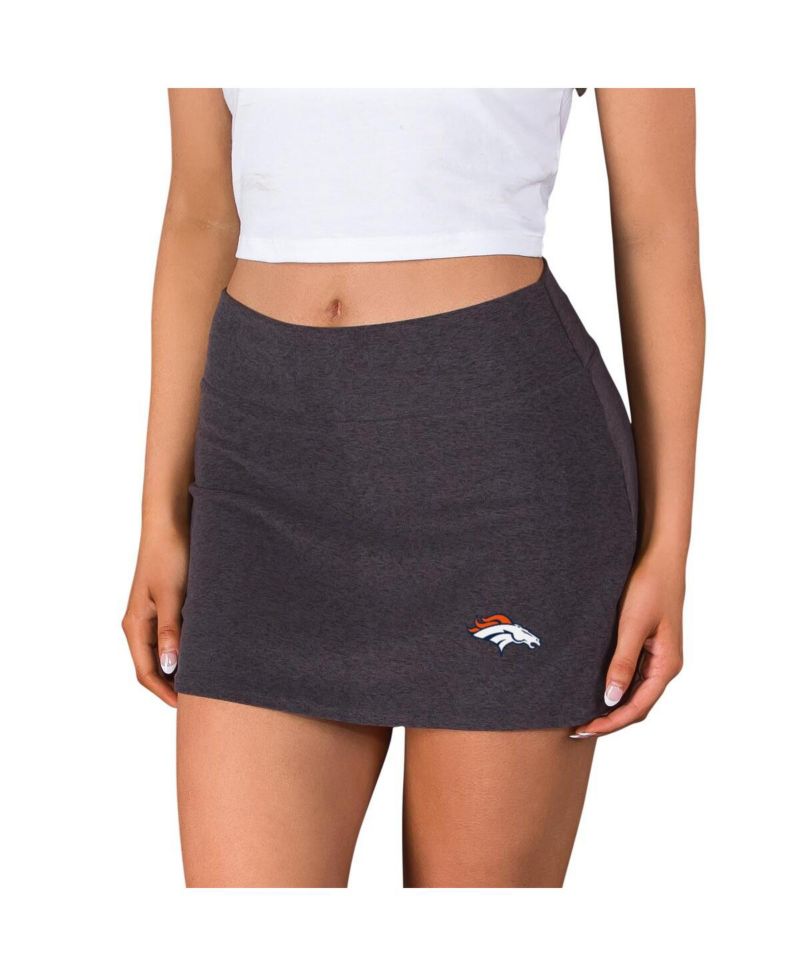 Women's Charcoal Denver Broncos Centerline Knit Skort