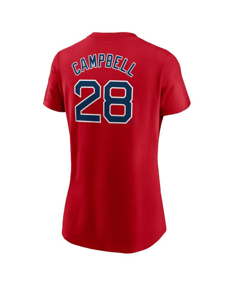 Women's Kristian Campbell Red Boston Red Sox Fuse Name & Number T-Shirt