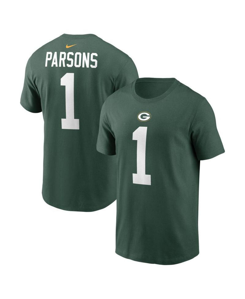 Men's Micah Parsons Green Green Bay Packers Name & Number T-Shirt