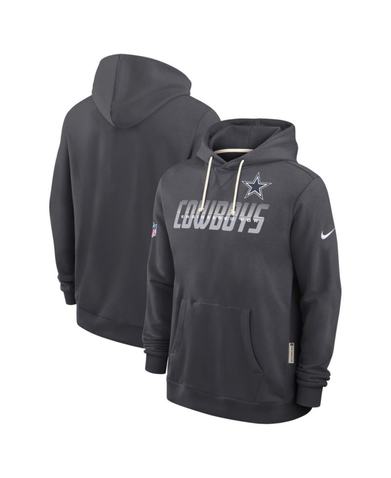 Men's Charcoal Dallas Cowboys Sideline Standard Issue Top Prospect Dri-FIT Hoodie