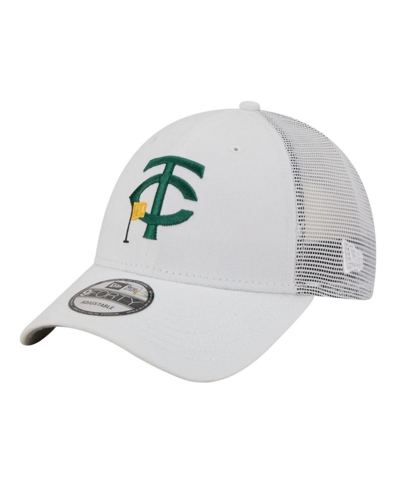 Men's White Minnesota Twins Flag 9FORTY Trucker Adjustable Hat