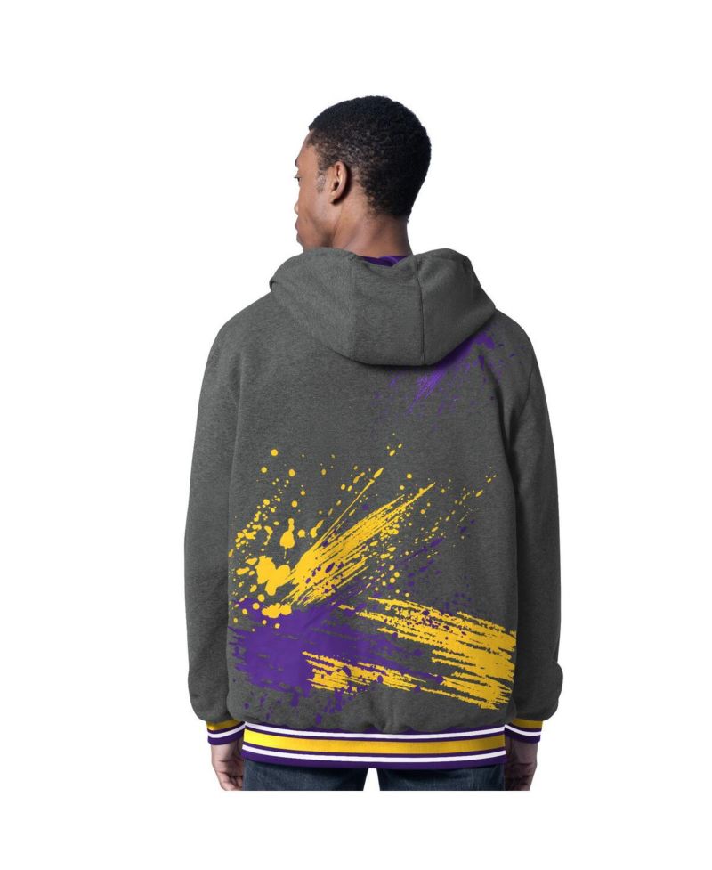 Men's Purple/Charcoal Minnesota Vikings Dual Threat Reversable Full-Zip Jacket