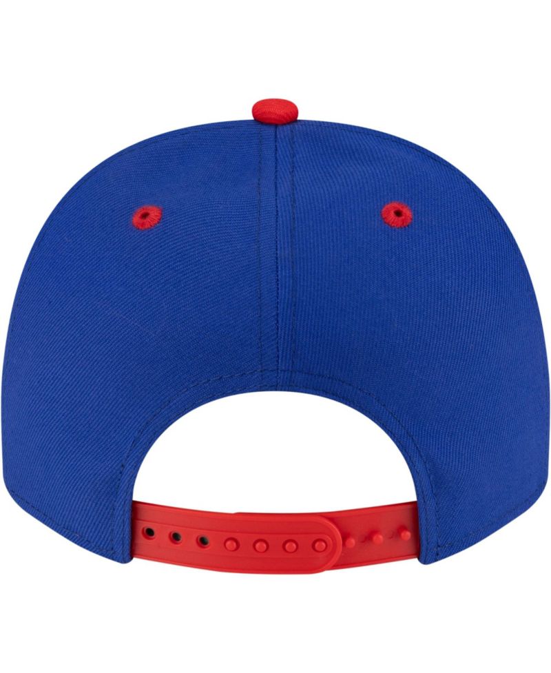 Men's Royal/Red Denver Nuggets 80s Throwback A-Frame 9FIFTY Snapback Hat