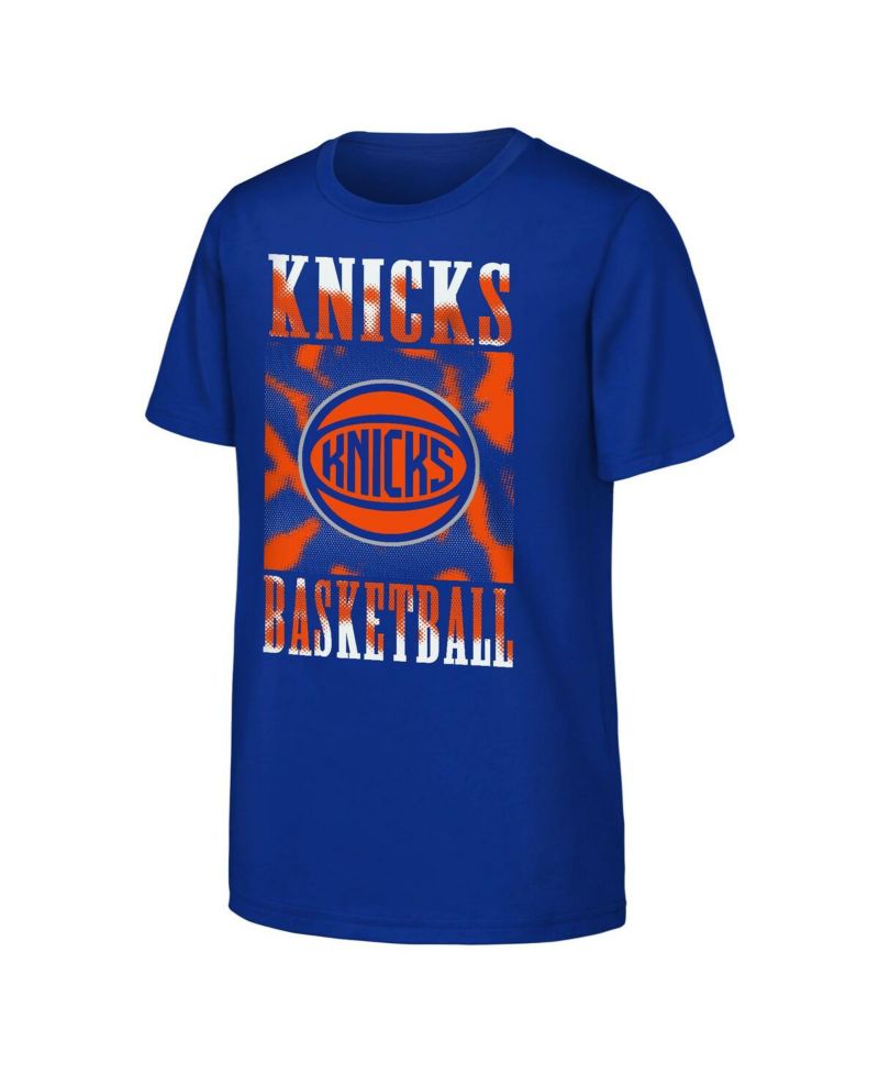 Big Boys and Girls Blue New York Knicks Garage Hero T-Shirt